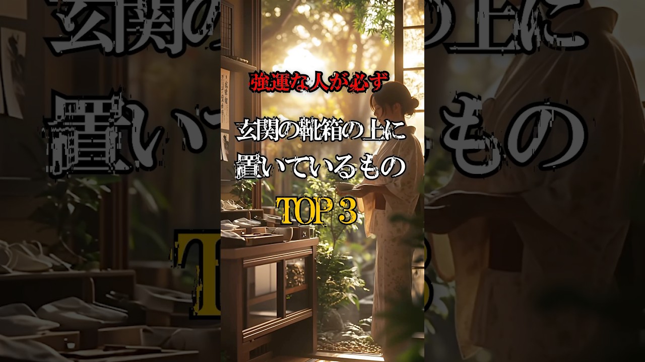 強運な人ほど玄関の靴箱の上に置いているもの #スピリチュアル