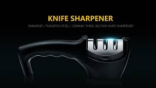 3-Stage Knife Sharpener | ABS + Tungsten Steel Kitchen Tool#kitchentools #knifesharpener #tungsten
