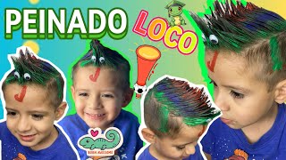 peinado Loco para este día del NIÑO | Fácil y ECONOMICO🦎🦎 #peinadofacil #díadelniño #diy diy