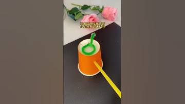 DIY Dancing Snake 🐍 Using a Straw and Cup! Fun Science Experiment for Kids!#artandcraft #art #craft