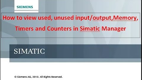 Simatic Manager-09: How to view used-unused address of Siemens PLC in Simatic Manager