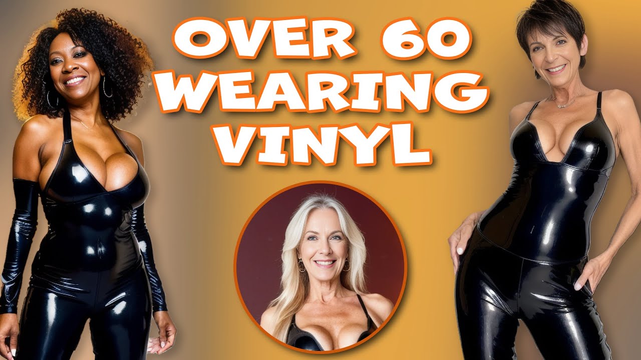 Older Women over 60 Wearing PVC Clothing 