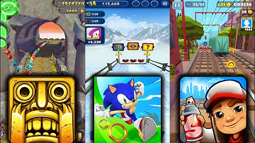 Temple Run 2 Sky Summit Vs Sonic Dash Vs Subway Surfers Edinburgh - Endless Run Game Play Android