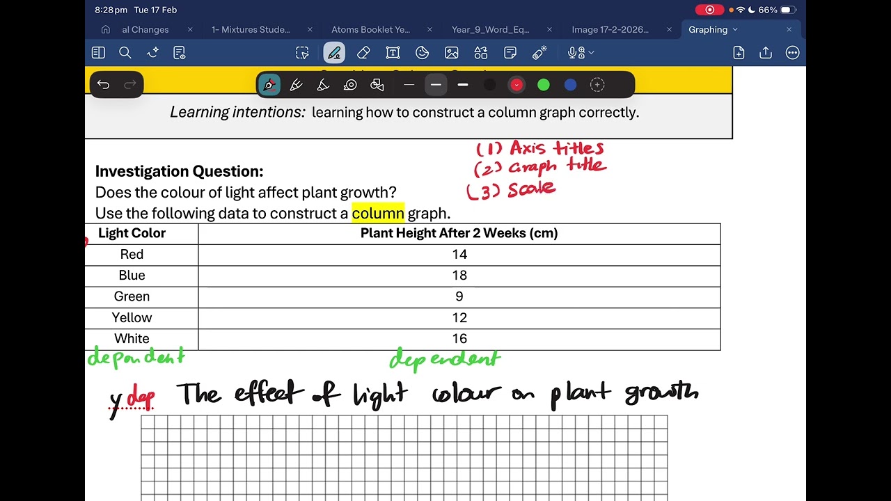 Graphing- Column Graph