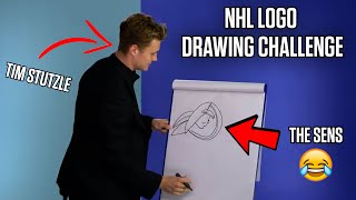 We Asked NHL Players To Draw Their Team Logo In 60 Seconds | NHL Logo Challenge Part 1