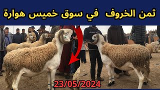 ثمن الحولي في سوق خميس هوارة 23/05/2024  أغلى خروف في المغرب  2024#agadir #maroc