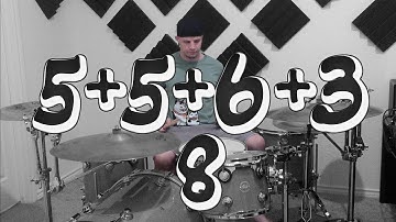 (5+5+6+3)/8 Mixed Meter - Math Drumming, Video #1