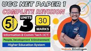 5 Hours of Revision for UGC NET Paper 1 | ICT | People & Environment | Higher Education | Vodnala screenshot 4