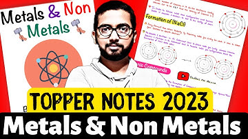 Metals and Non-Metals Class 10 Notes Pdf Chapter 3 Science Notes | Shobhit Nirwan | Green Board Ashu