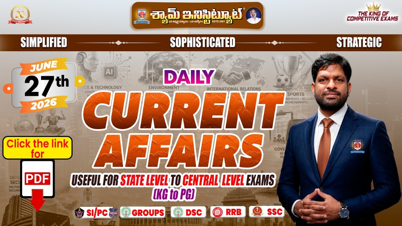 Daily Current Affairs 27 JUNE 2026 Useful For all competitive exams # ...