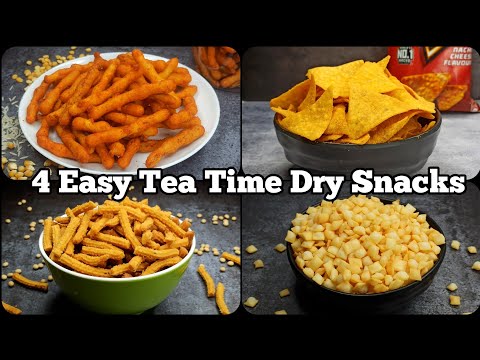 4 Easy Crunchy Snacks How to Make Kurkure, Soya Sticks, Cheeselings amp Doritos at Home