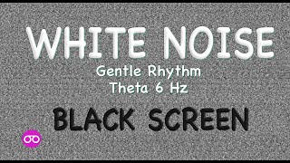White Noise 10 hours BLACK SCREEN Gentle Rythmic Theta pulse to help sleeping, studying and tinnitus