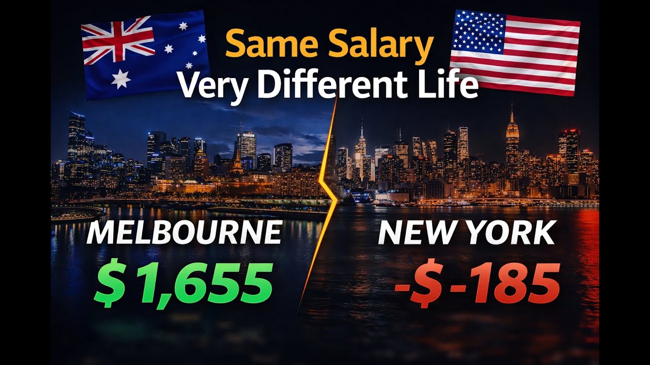 Melbourne vs New York: Same Salary, Very Different Life | Life Per Dollar