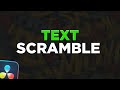 Text Scramble Effect in Davinci Resolve | Full Tutorial |