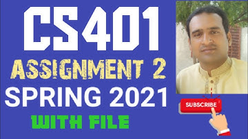 cs401 assignment 2 solution spring 2021 ~ cs401 assignment 2 solution