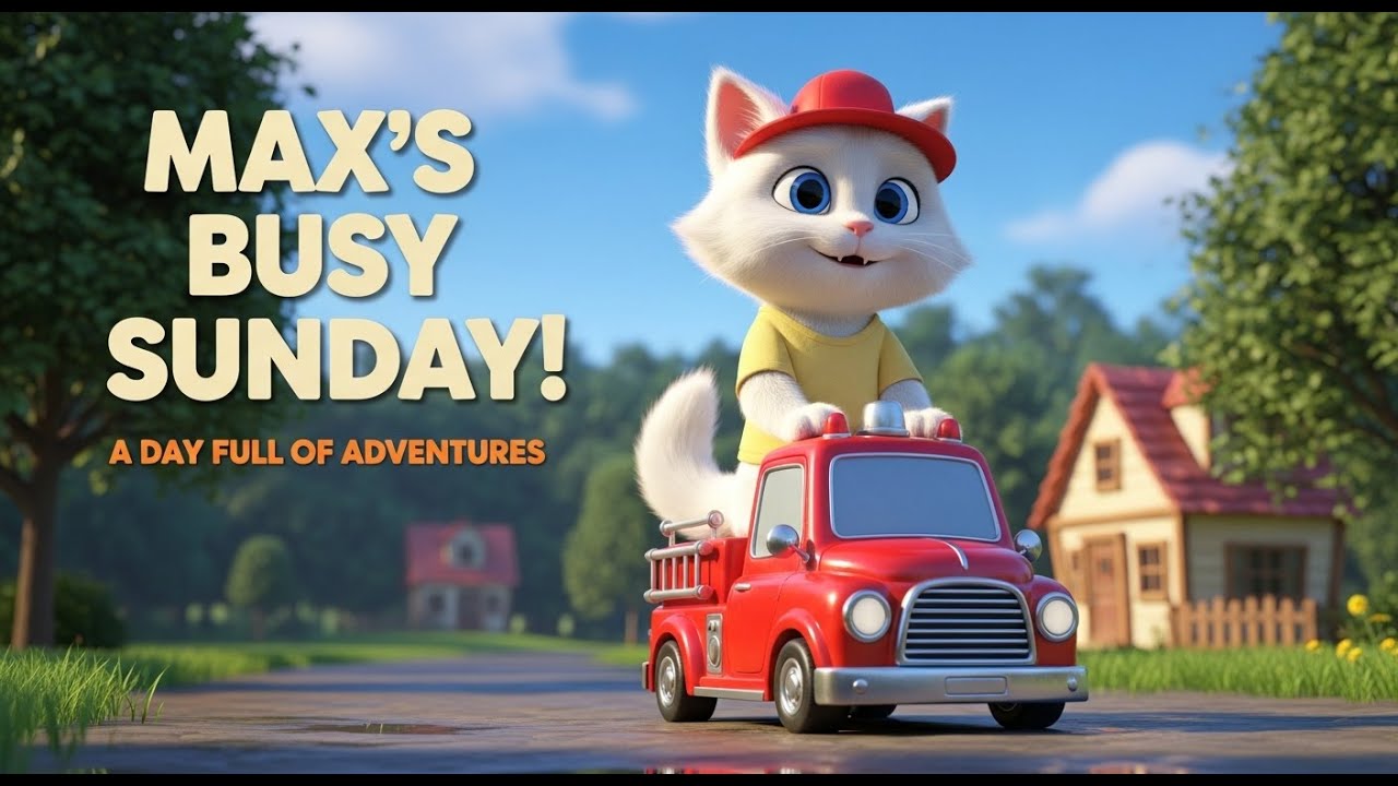 Max’s Busy Sunday — When a Cat Spends the Day Like a Human! 🐾 | Tiny Town Tales