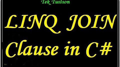 Linq Join Clause in C#