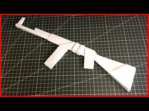 Как сделать автомат из бумаги оригами схема
