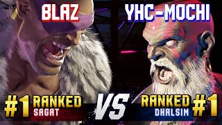 SF6 ▰ BLAZ (#1 Ranked Sagat) vs YHC-MOCHI (#1 Ranked Dhalsim) ▰ High Level Gameplay