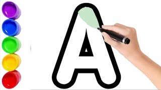 Alphabet, ABC song, ABCD, A to Z, Kids rhymes, collection for writing along dotted lines for toddler