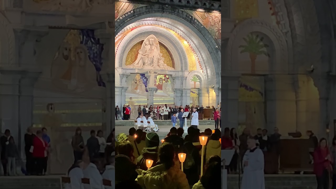 Hail Mary in Cantonese Chinese, part of an international rosary on Divine Mercy Sunday 2024