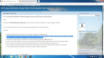 How to resolve Insufficient Instance Capacity issue of EC2 server | AWS in English | Raj Gupta