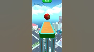 Sky Rolling Ball 3D - Level 58, tomato 🍅 run, SpeedRun Gameplay, Android IOS #shorts #youtubeshorts