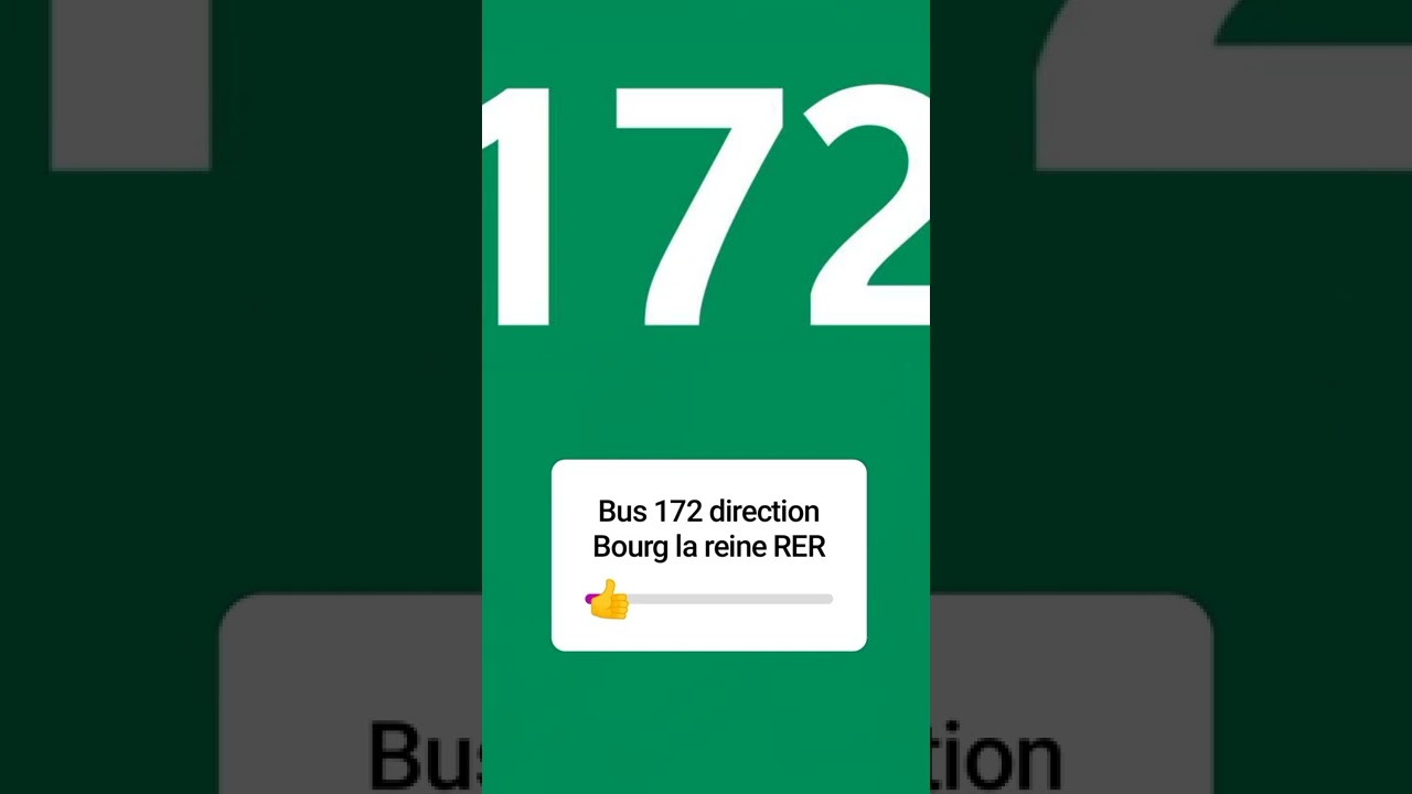 bus 172 direction Bourg la reine RER