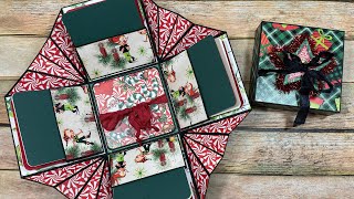 Accordion Pocket Explosion Box December Daily, a Design Team Project for Country Craft Creations