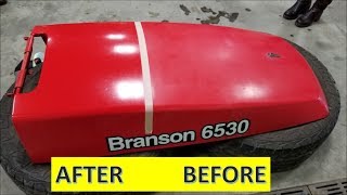 UNREAL RESULTS! Tractor Rehab Buffing sun faded paint how its done. Kapper Outdoors