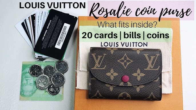 LOUIS VUITTON ROSALIE COIN PURSE; in-depth review and sharing what fits  inside