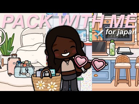 packing for my DREAM trip to Japan ✈️🇯🇵 | Toca Boca Roleplay | w/ voice 🔊