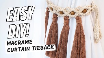 DIY Easy Macrame Curtain Tieback with Tassels – Step-by-Step Tutorial!