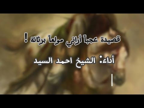 قصيدة عجبا أراني مولعا برثائة الشيخ احمد السيد أحمد السيد 