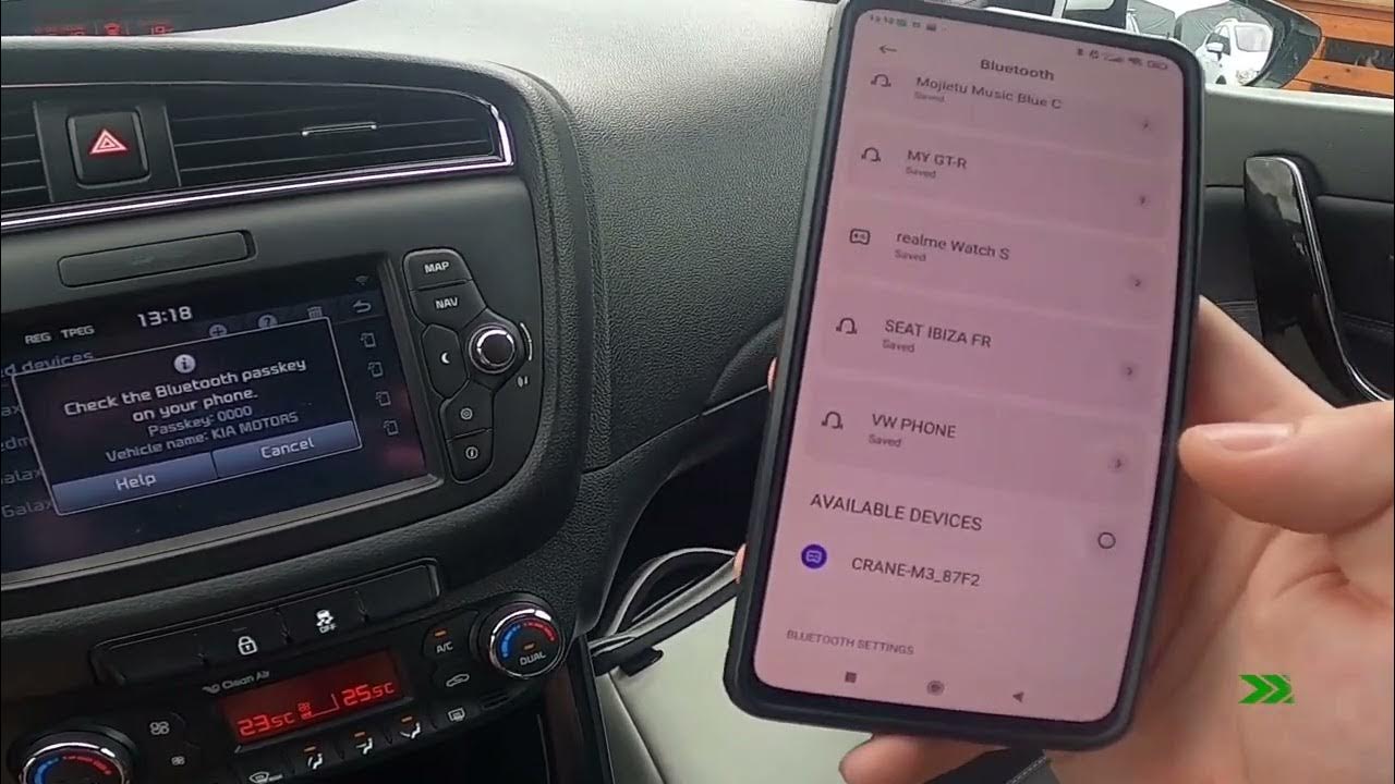 How to stream audio from your mobile to the bluetooth system in a Kia Rio 1 4 3 