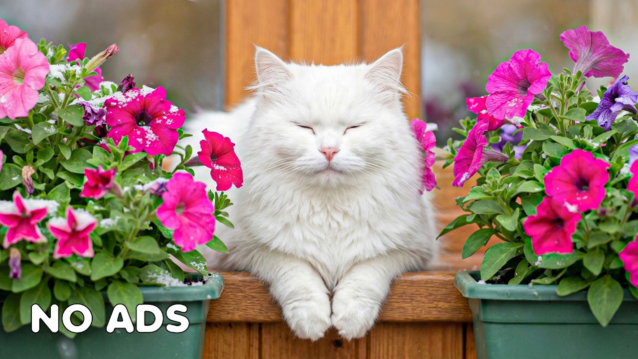 12 часов успокаивающей музыки для кошек 😻 Звуки для спокойной ночи 💤 Глубокий отдых 🐾 Кошачье ТВ