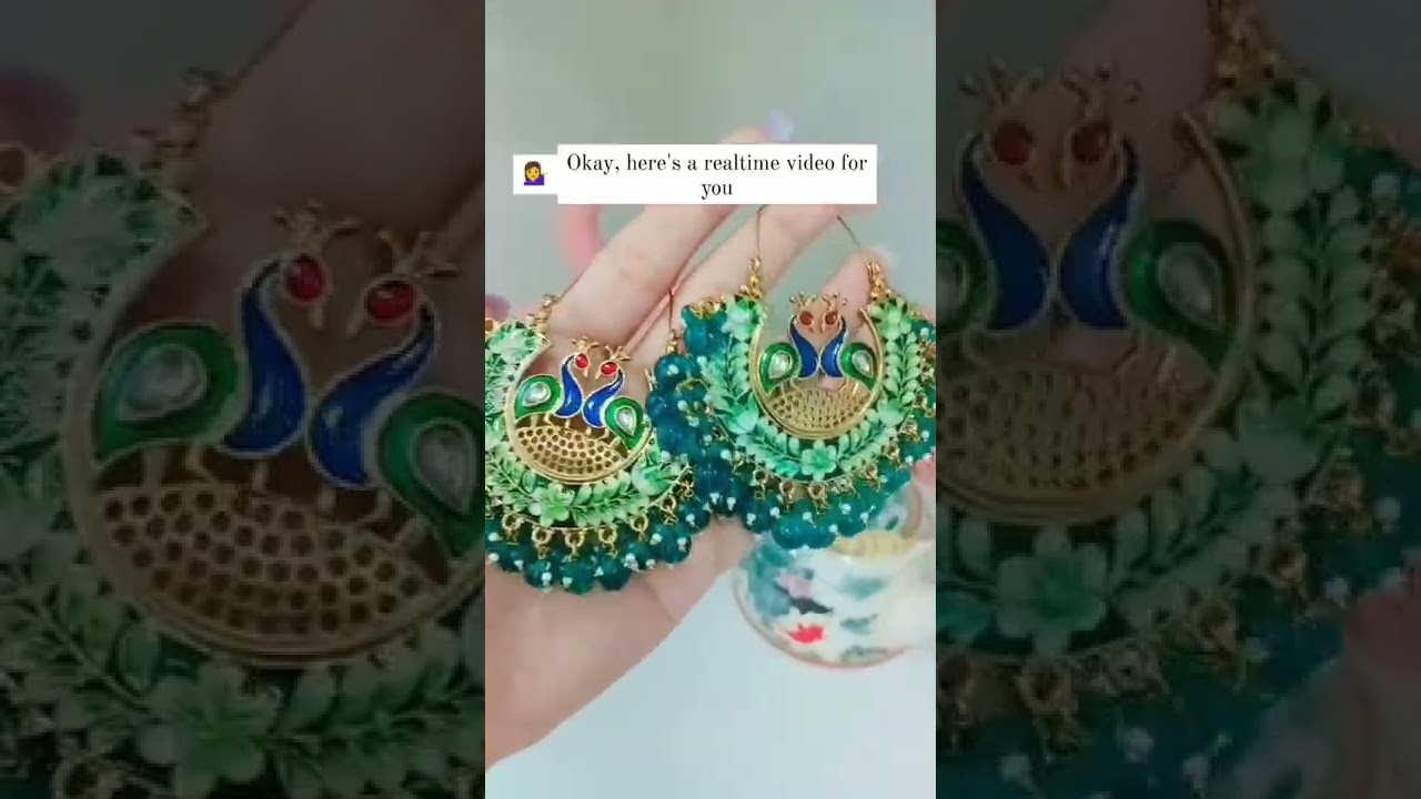 Bestselling Emerald Chandbali With Unique Design 