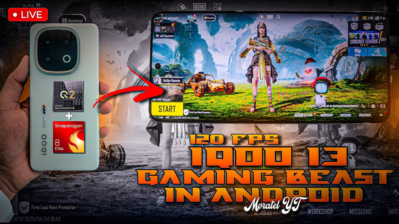 🔴IQOO 13 INDIA FASTEST PHONE LIVE PERFORMANCE TEST BGMI 120 + 90 FPS😲 ...