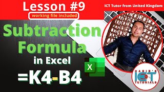 Lesson 9: Subtraction Formula in Excel | FREE Excel Course
