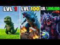 Level 1 to Level 1,000,000 GODZILLA In GTA 5!