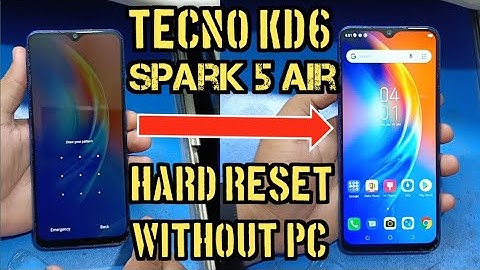 Tecno KD6 Spark 5 Air Hard Reset Without PC| Tecno Screen Lock Remove