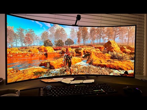 NEW Update! Horizon Zero Dawn is AWESOME on a 45" LG UltraWide OLED | BEST Gaming Monitor with HDR