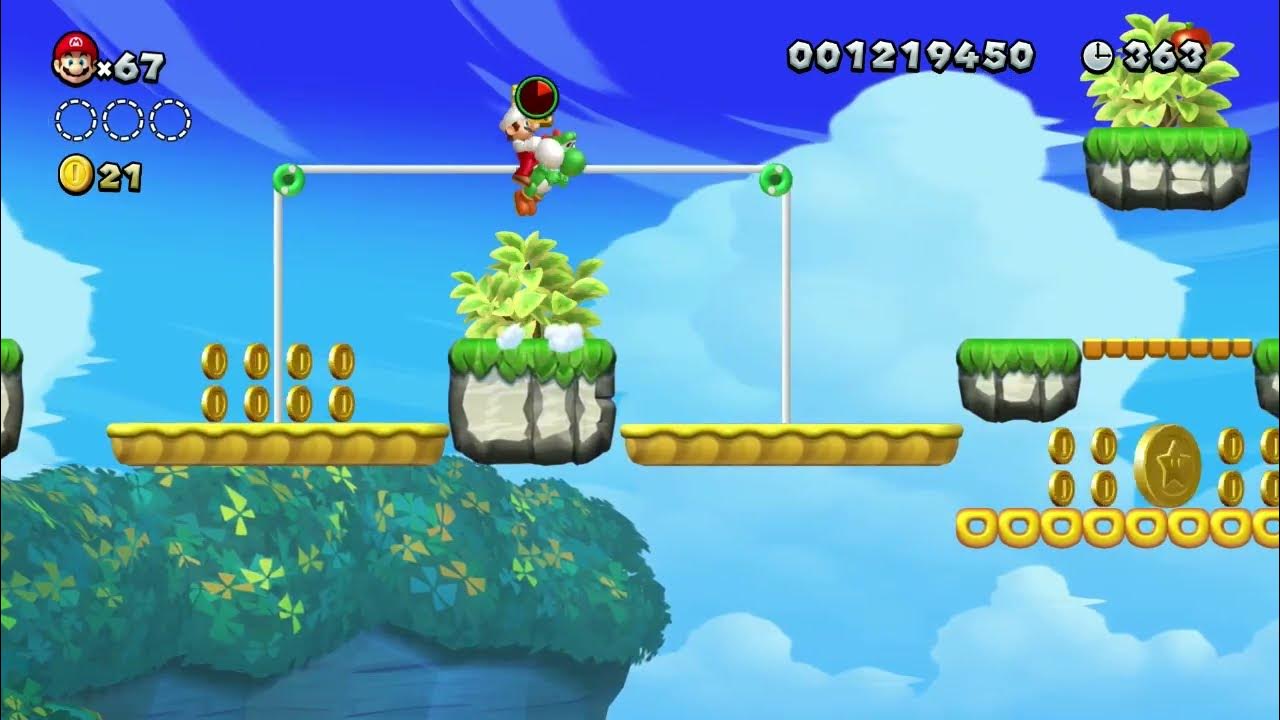 Above The Cheep Cheep Seas Star Coins NSMB. U Deluxe - All Star Coins - Sparkling Waters 3 — Above the Cheep
