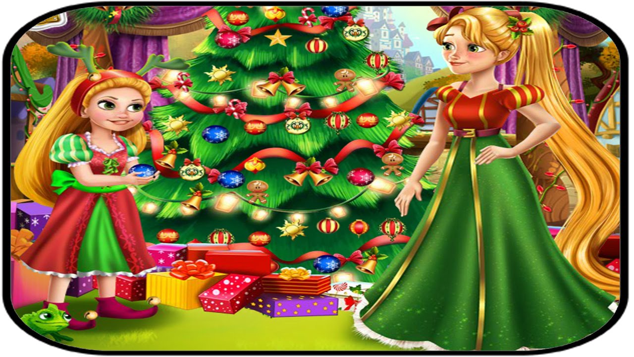 Princess Rapunzel  Mommy  Christmas Tree HD Disney 