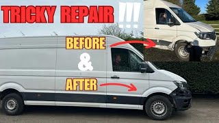 REPAIRING SOME VERY AWKWARD DAMAGED ON A 2018 VW CRAFTER