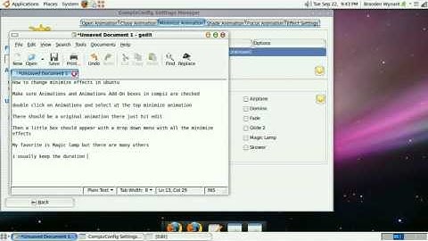 How to change minimize effects in Ubuntu