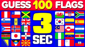 GUESS 100 FLAGS IN 3 SECONDS 🧠🌎