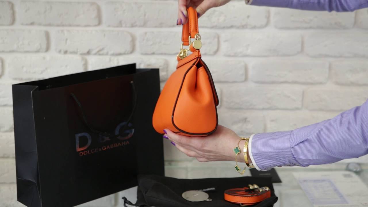 orange dolce and gabbana bag