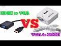 Unboxing dan Review cara pemasangan converter VGA ke HDMI  kelayar tv bukan HDMI ke VGA