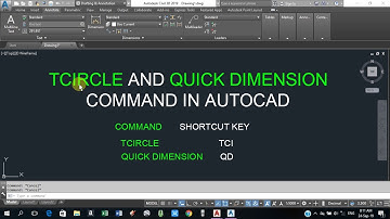 How to use Tcircle and quick dimension Command in autocad